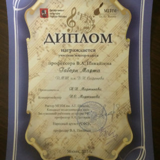 Мастер-класс профессора В.А.Пикайзена